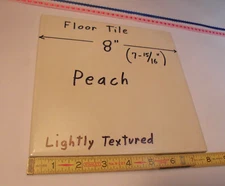 1 pc. *Peach* Ceramic / Porcelain Floor Tile 8" X 8" Lightly Textured   New 