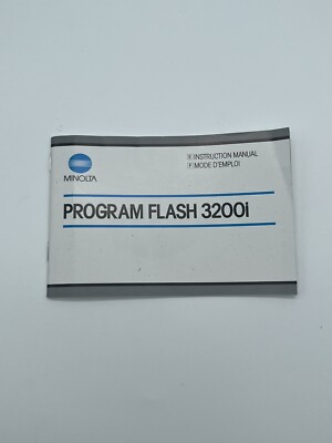 Minolta Program Flash 3200i Instructions #P1
