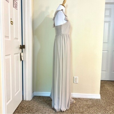 SHOW ME YOUR MUMU June Maxi Dress cream color gown women's size L prom  wedding | eBay