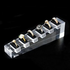 6 Grids Rings Display Case Jewelry Tray Holder Storage Box Container Organizer