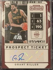 Grant Riller College Of Charleston Basketball Panini Rookie autograph card Auto. rookie card picture