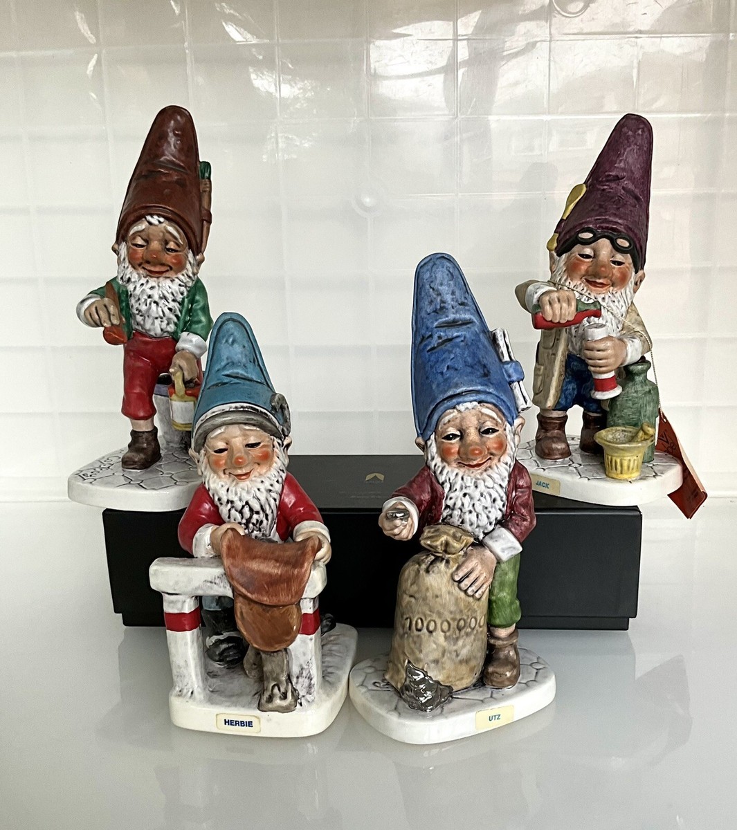 Set Of 4 Goebel CO-BOY Gnome Figurines Tradesmen Collection-West