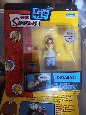 The Simpsons World of Springfield DATABASE Playmates Blister