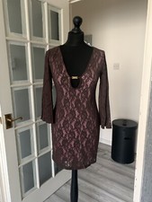 Womens Lace Mini Dress, Size S