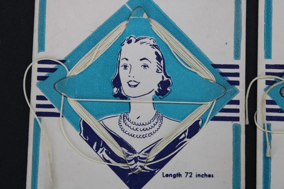 Vintage Dupont Nylon Yarn Restringing Cord, On Card, 72 Inches Lot Of 3 - Imagem 3 de 4