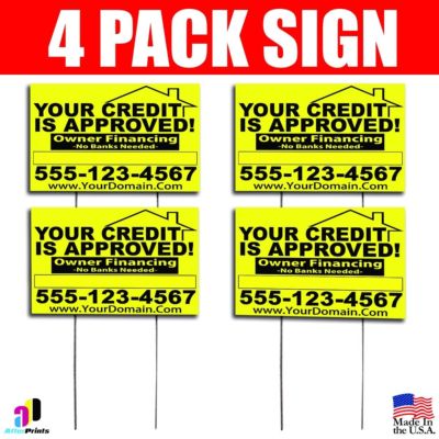 4X Your Credit Is Approved! Signs Your Phone Number And Website Real Estate