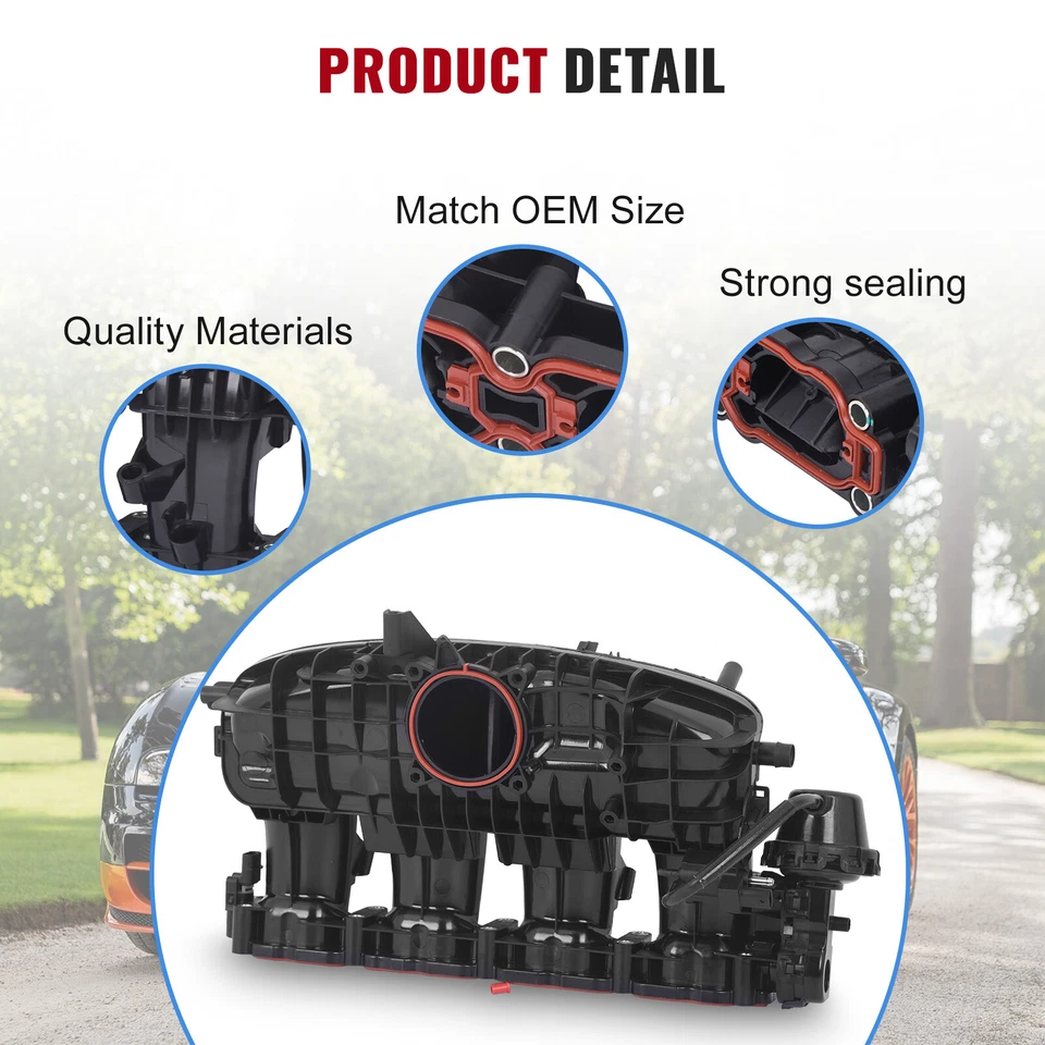 Colector de admisión con sensor y solenoide 06L133201FB se adapta a VW Golf Jetta Beetle Passat Foto 3 de 4