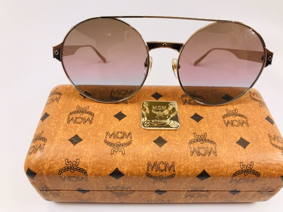 MCM サングラス MCM124S-728 ゴールド UVカット New MCM 124S 728 Gold & Brown Rose Azure Sunglasses 58mm
