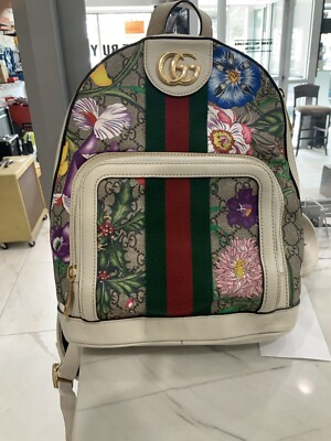 GUCCI　ミニリュック　GG柄 Gucci Ophidia GG Supreme Flora Small Backpack 9.6 Condition