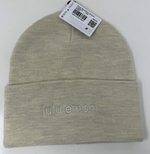 Lululemon Warm Revelation Beanie Winter Hat Heathered Bone