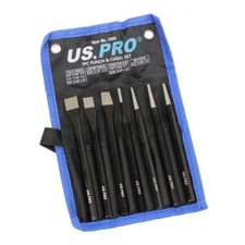 US PRO Tools Punch Chisel Set 7pc Cold Chisel Center Punch PIN Punch Taper Punch