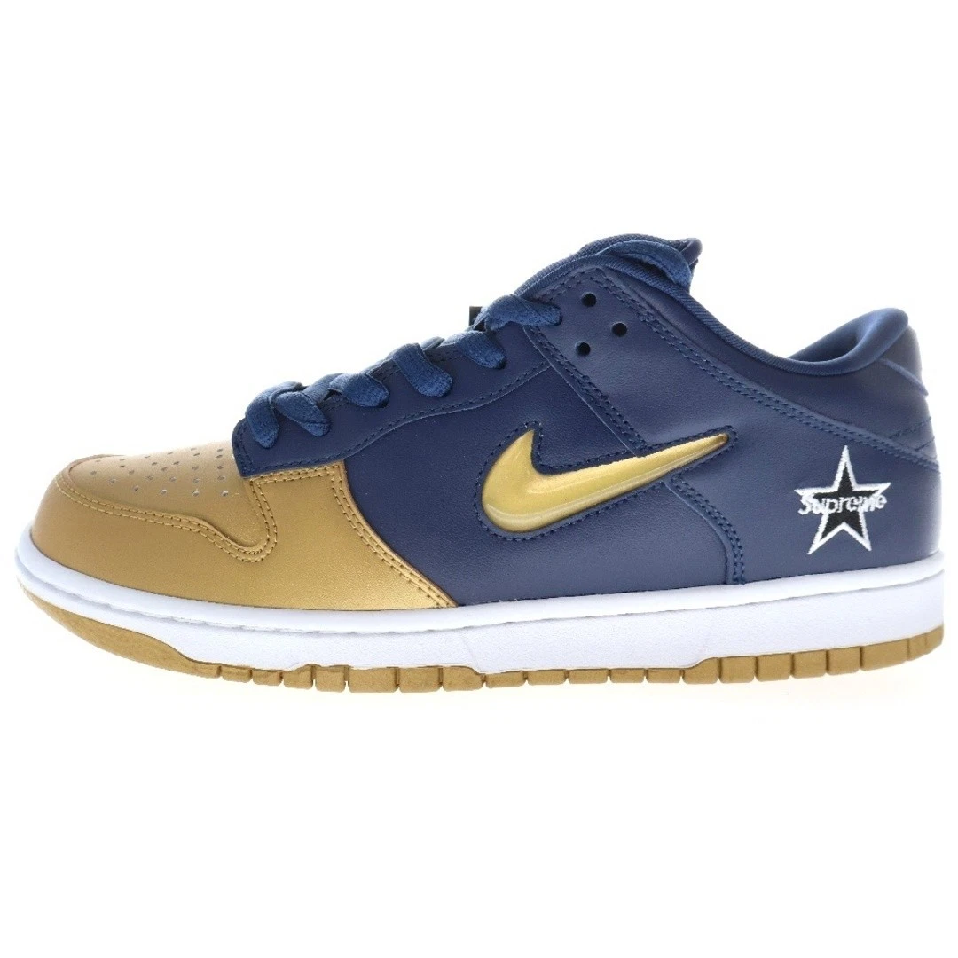 Baskets Nike SB x SUPREME DUNK LOW OG QS MÉTALLISÉ OR MARINE coupe US 9,5 d'occasion 310