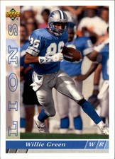 1993 Upper Deck #225 Willie Green - Detroit Lions Football Card
