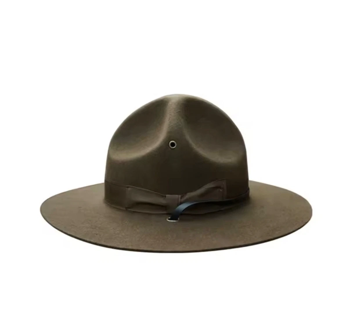 Men's 100% Wool Sergeant Hat Military Campaign Hat Instructor Mountie Ranger Hat