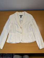 Lauren Ralph Lauren Off White 100 Linen Blazer Size 8