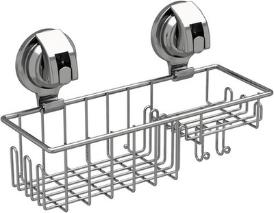 Suct Cup Shower Shelf,  Soap Dish with Hooks for Spon,