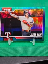 2026 TOPPS SERIES 1 - JONAH HEIM #78 BLUE RAINBOW FOIL /150 - RANGERS