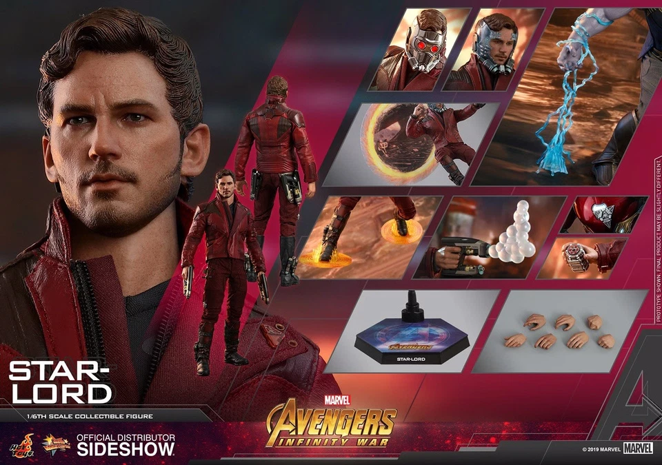 Figura Hot Toys MMS539 Star-Lord Avengers: Infinity War escala 1/6 NUEVO Foto 3 de 4