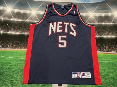 Jason Kidd #5 New Jersey Nets Champion Mens Jersey Sz 56 Preowned Blue