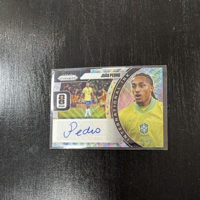 Joao Pedro 2026 Panini Prizm World Cup #II-JP Auto Silver Wave Prizm