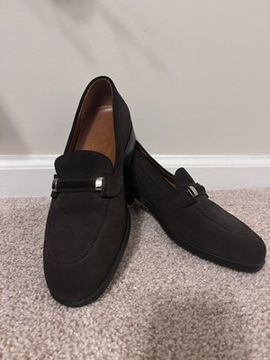 Tod's Brown Suede Loafer Women s Comfort Shoes Metal Hardware EU 39