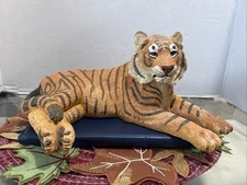 Bengal Tiger Piggy Bank Bullyland New York Resin 12" Long