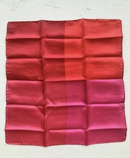 4 Panel Pocket Square Silk Scarf Kerchief in 4 Red Pink Colors