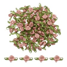 100 St&uuml;ck Pink Bandrosen Minirosen 1,5cm x 3 cm