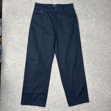 Versace Classic V2 Mens Navy Blue Stretch Cotton Trousers Made in Italy Size 34