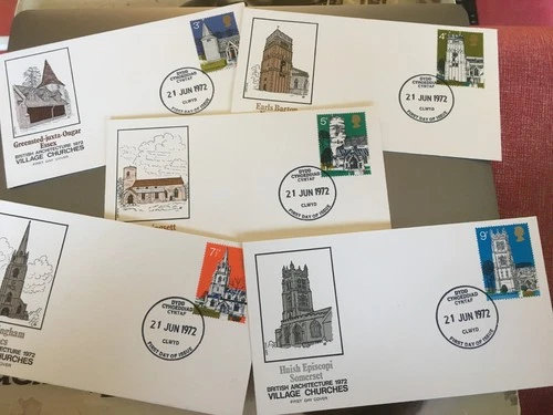 GB STAMPS RARE FIRST DAY COVER 1972 VILLAGE CHURCHES SPECIALS