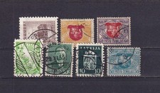 SA22f Latvia 1910 s - 1940 s selection of used stamps