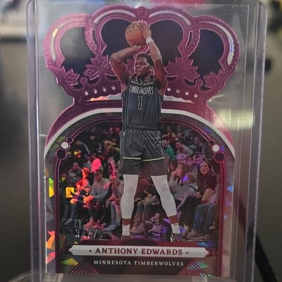 Panini Crown Royale 2022-23 Anthony Edwards Timberwolves Pink Crystal #70 /75
