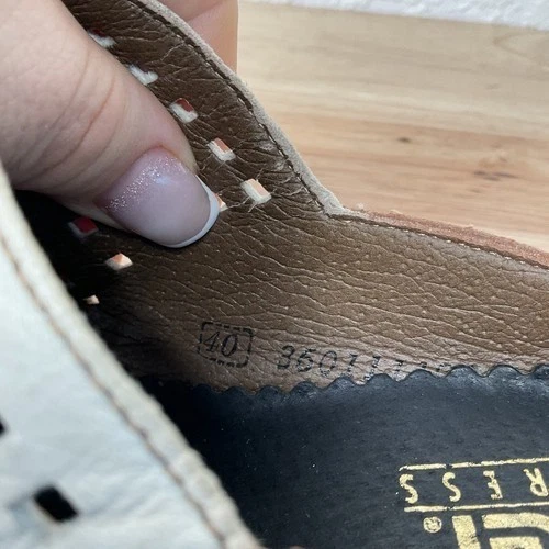 Zapatos cómodos sin cordones Rieker Doris de cuero para mujer talla 40/US8,5 crema/beige Foto 3 de 4