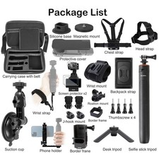 PellKing Accessories Kit for Osmo Pocket 3/Xtra Muse,Included Carrying Case