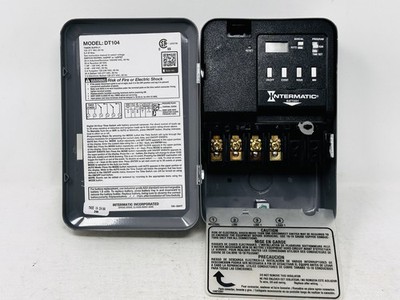 Intermatic DT104 24-Hr Electronic Time Switch 120-277 VAC, 60Hz - No Wall Plug