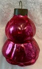 2 Vintage Heidt Shiny Brite Rosebud Teardrop Christmas Ornaments MADE IN US of A — photo 2