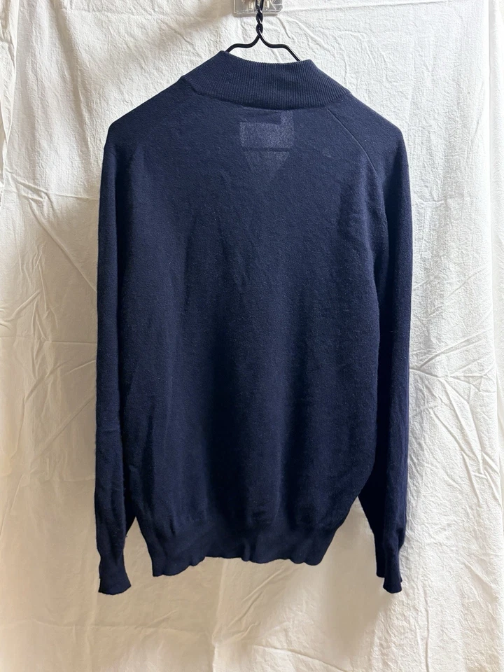 Brunello Cucinelli 100% Cashmere Full Zip Sweater Navy Blue Italy Size 54 XL - Image 4 of 4