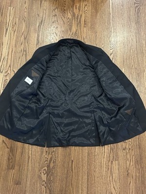 NWT Peter Millar Flynn Classic Blazer 46XT Black 100% Wool Sport Coat