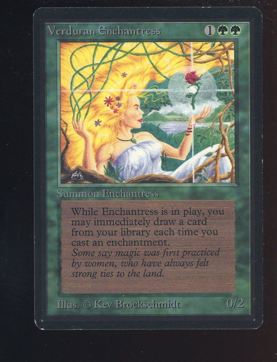 1993 MTG Magic The Gathering Verduran Beta Edition Enchantress