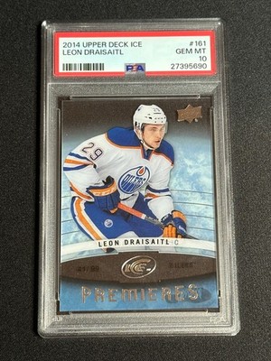 PSA 10 Leon Draisaitl #161 Premieres /99 True Rookie 2014-15 Upper Deck Ice RC