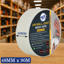 Drywall Joint Mesh Tape 48mm x 90m | Scrim Plasterboard Fiberglass Self Adhesive