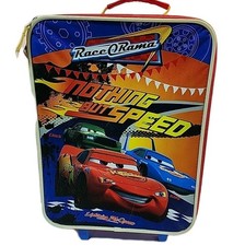 DISNEY PIXAR CARS LIGHTNING MCQUEEN KIDS CHILD ROLLING SUITCASE w/ WHEELS