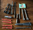 Lot of Vintage 1983 Gi Joe Rockets and missiles Headquarters Command center flag