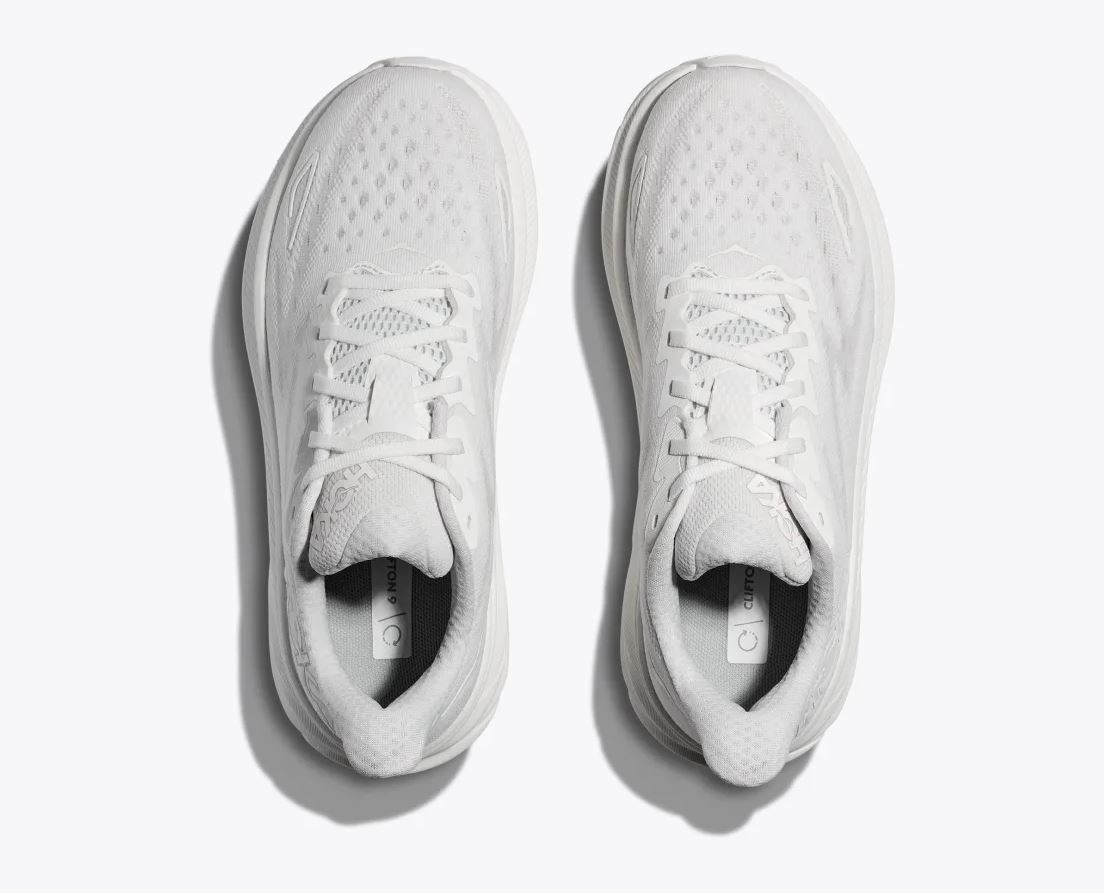 NEW | Hoka Clifton 9 Womens Running Shoes (B Standard) (White/White) thumbnail 3