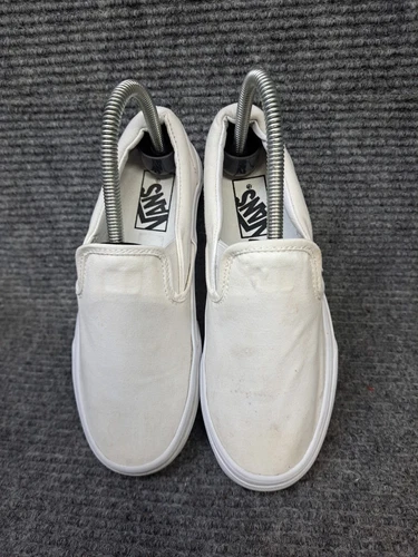 Scarpe Vans Uomo 5 Donna 6 5 Fuori Muro Mocassino Classico Tessuto Bianco