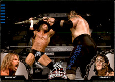 TRIPLE H VS. UMAGA 2008 Topps WWE Ultimate Rivals Pro Wrestling Card #48 READ