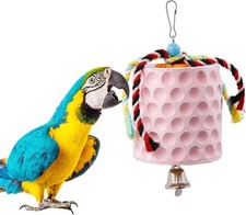 Extra Large Bird Chewing Toy, Parrot Beak Grinding Calcium Stone with Pink