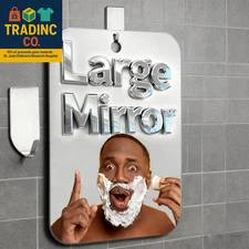 Fogless Shatterproof Shower Mirror for Shaving, Wall-Mounted, 11x8 Inches