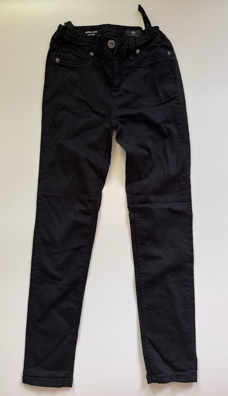 AG Adriano Goldschmied Girls Size 8 Black Twiggy Luxe Super Skinny Pants Jeans