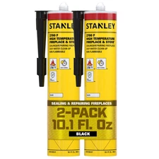 Stanley 2700°F High Temperature Sealant, Fireplace & Stove, 10.1oz 2 Pack Black